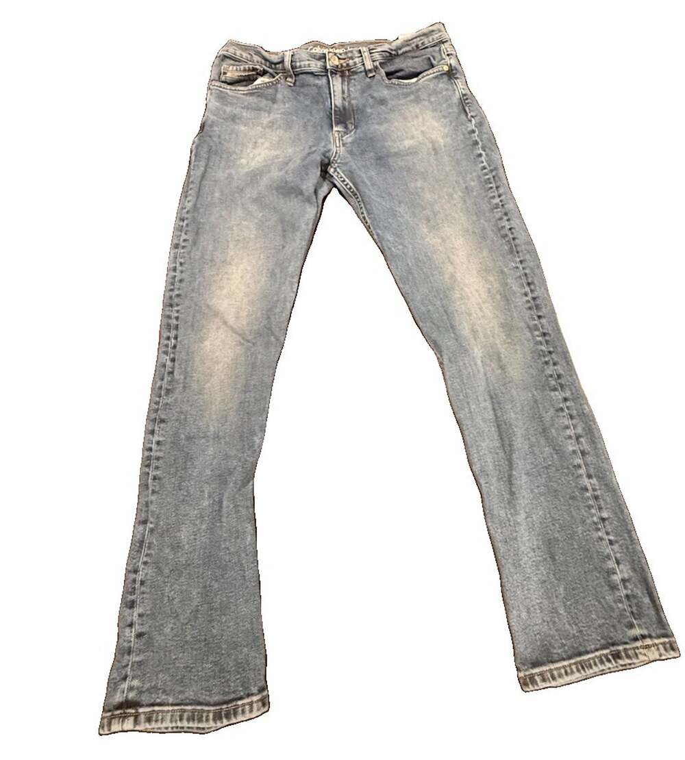 Calvin Klein Jeans Womens 29x30 Blue Slim Straight Leg Denim Mid Rise Stretch